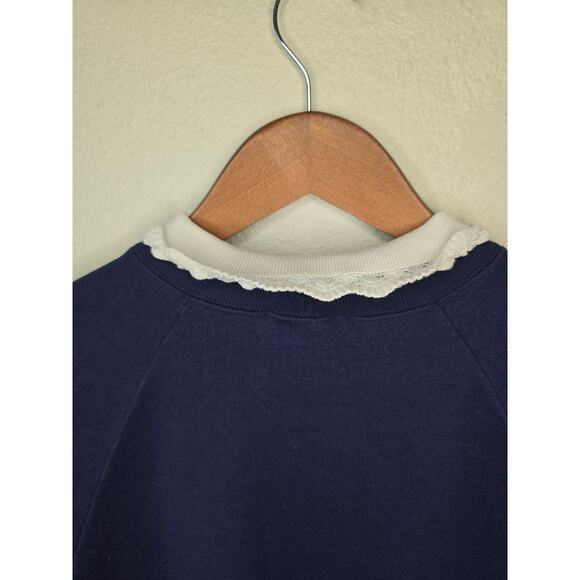 Vintage Womens Large Floral Flower Collared Sweatshirt Grandma Core 90s Sweater - Picture 9 of 13